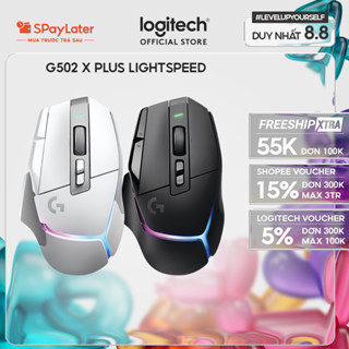 Chuột gaming không dây Logitech G G502 X PLUS LIGHTSPEED LIGHTFORCE Hybrid RGB Lightsync
