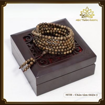 Vòng Tay Trầm Hương Chuỗi Tràng 216 Hạt 4 mm Trầm Tốc Việt - Mộc Trầm Hương MTH