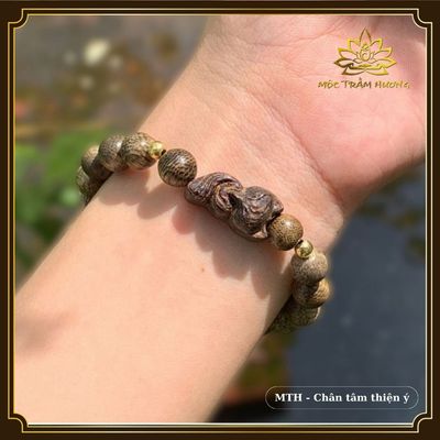 Vòng Trầm Hương Tròn Đơn Tốc Việt Size 6/7/8/10/12 - Mix Charm Sánh - Mộc Trầm Hương MTH