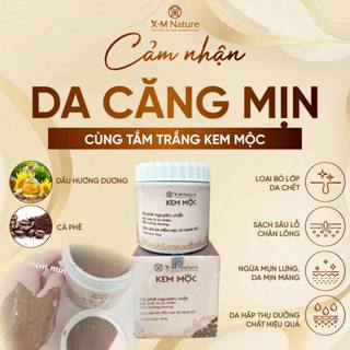 KEM MỘC Tắm trắng Cà Phê Nguyên Chất - hỗ trợ dưỡng trắng làm sạch và giúp da rạng rỡ hơn đối với tất cả mọi loại da