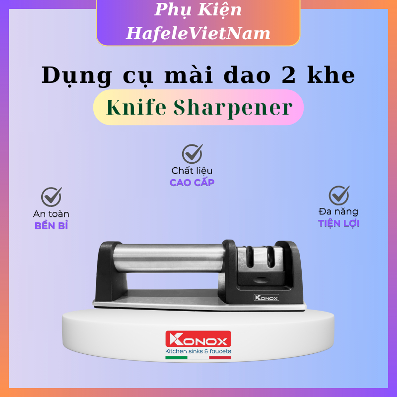 Dụng cụ mài dao Konox 2 khe Knife Sharpener