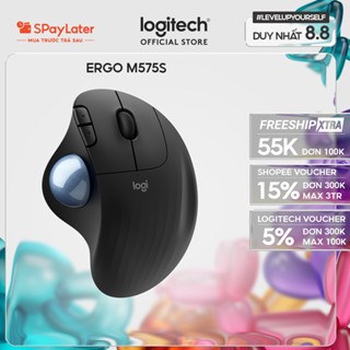 Chuột không dây Công Thái Học Logitech Ergo M575 | M575s -  Bluetooth, USB 2.4Ghz, Trackball