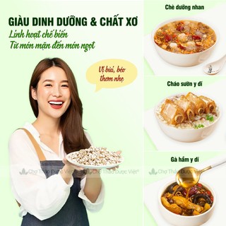 Hạt ý dĩ nếp 100g, hạt bobo, y dĩ nấu sữa hạt, thơm, bở bùi, nấu chè, cháo, hầm gà - Chợ Thảo Dược Việt