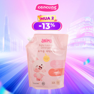 Nước giặt cho bé Animo hương trái cây mùa hè túi refill 3,2L