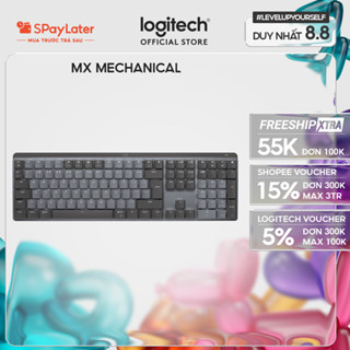 Bàn phím cơ không dây Logitech MX Mechanical – Tactile, chiếu sáng nền, sạc USB-C, mac OS | Win
