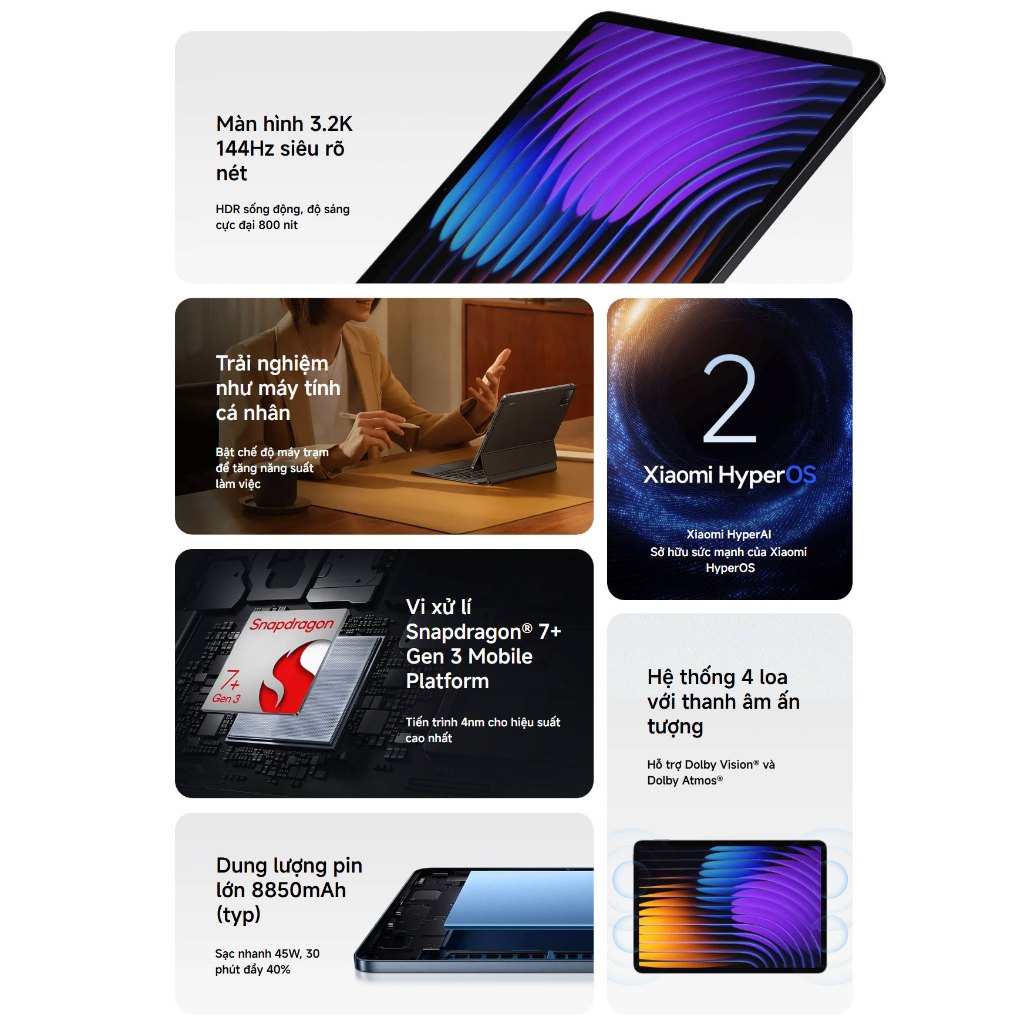 Máy Tính Bảng Xiaomi Pad 7 8GB 128GB Chính Hãng | BigBuy360 - bigbuy360.vn