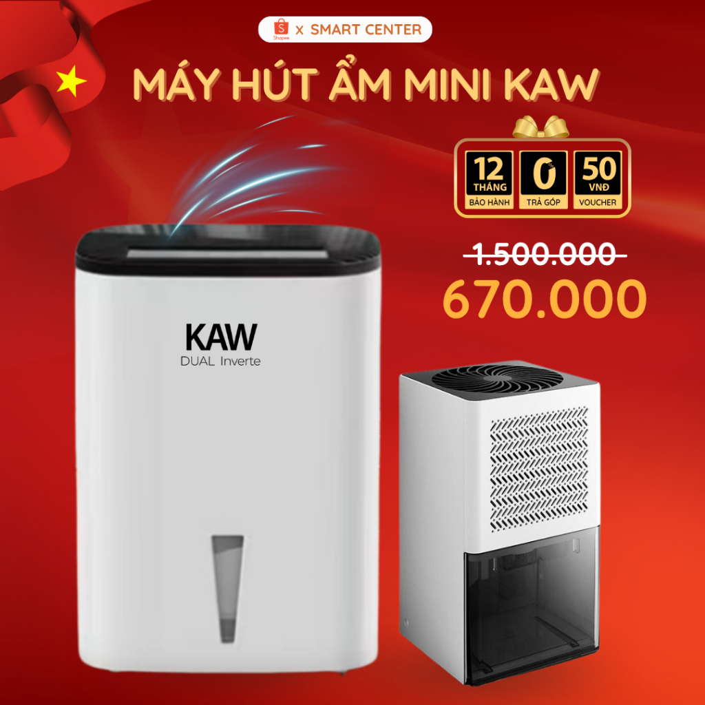 Máy Hút Ẩm Không Khí Mini KAW Dùng Cho Phòng Ngủ, Tủ Quần Áo, Sử Dụng Trong Gia Đình, Hàng Chính Hãng