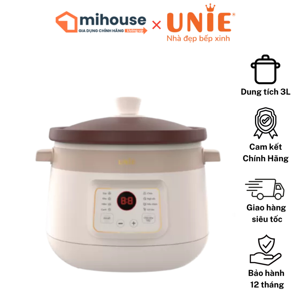 NỒI KHO HẦM ĐA NĂNG UNIE USC308 – DUNG TÍCH 3L | HẦM CHÁO, KHO CÁ, HẦM XƯƠNG SIÊU NGON