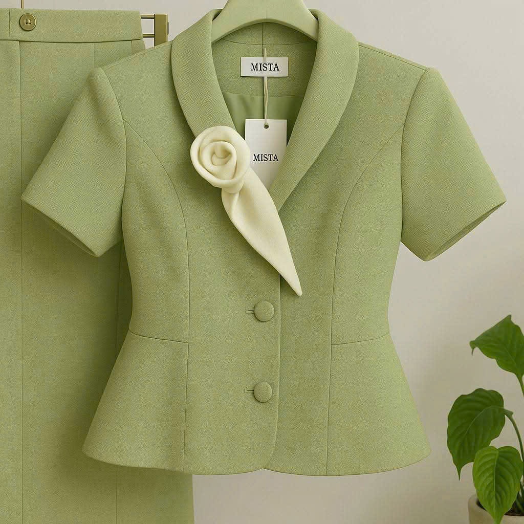 ÁO KIỂU PHỐI HOA N66 ( Shop có nhận may đồng phục)