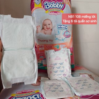 Miếng lót sơ sinh Bobby NB1 / NB2  cho bé dưới 5kg (dùng kèm tã vải) hoặc dùng làm BVS. HSD 2029