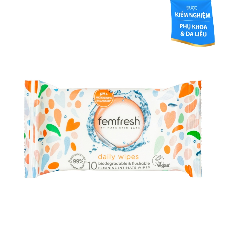 [QUÀ TẶNG] Khăn Ướt Vệ Sinh Phụ Nữ Femfresh Daily 10 tờ