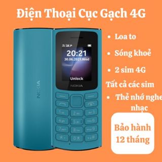 Điện Thoại 105 4G Pro Cục Gạch 2 Sim Pin Trâu Loa To Sóng Mạnh Dễ Dùng Cho Người Già Máy Phụ Nghe Gọi Cực Tốt