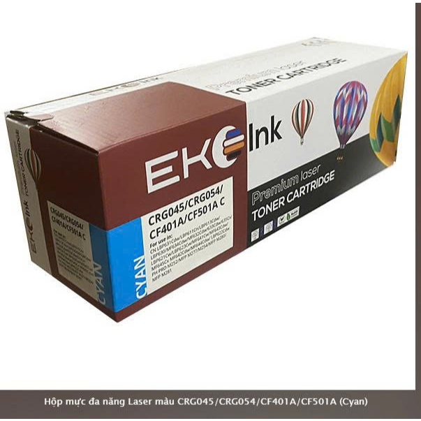 Hộp mực laser màu xanh dương EKO Ink Cyan CRG045 CRG054 CF401A CF501A