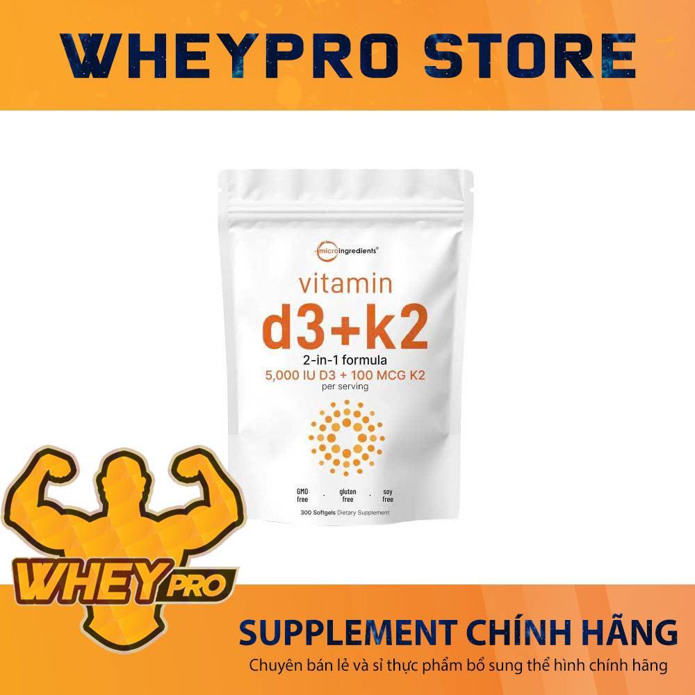 Micro Vitamin D3 5000+K2 (300 viên)