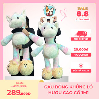  RẺ VÔ ĐỊCH  Gấu Bông Hươu Cao Cổ To Khổng Lồ 1m1 Mang Giày Dễ Thương Thú Bông Hươu Khủng Lồ 1m1 