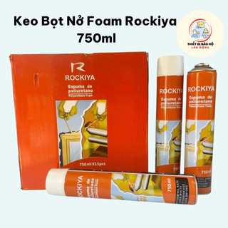  Chai KEO BỌT NỞ FOAM ROCKIYA 750M CHẤT LƯỢNG KEO BÁM DÍNH TỐT ĐI KÈM 1 VÒI XỊT 