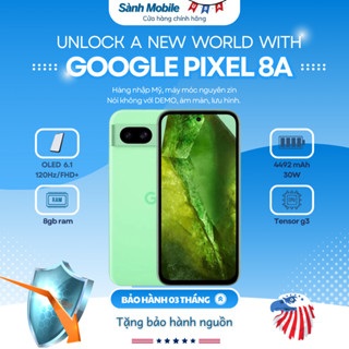 Điện thoại Google Pixel 8a - 8/128GB - Camera AI đỉnh cao - video 4K Sành Mobile