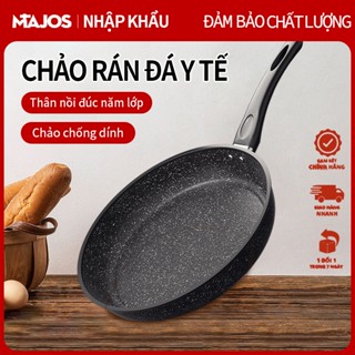 Chảo chống dính đá y tế siêu bền đá chảo Size 24-26-28-30cm Phủ Chống Dính 5 Lớp Dùng Bếp Từ,Bếp Gas 