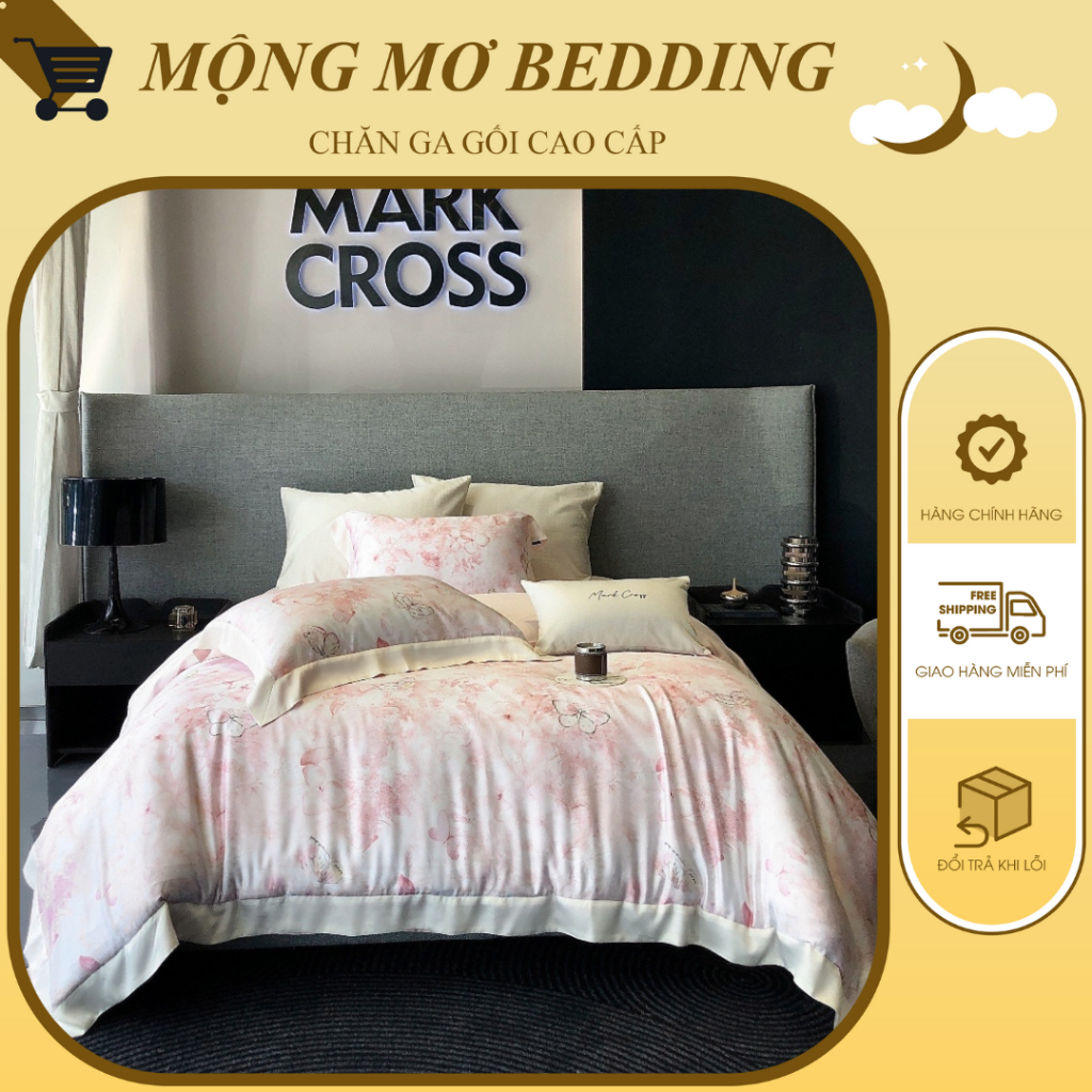 Bộ chăn ga gối Tencel 80s - Vải Tencel 80s nhập cao cấp – mịn mát, kháng khuẩn, cực kỳ nâng niu làn 