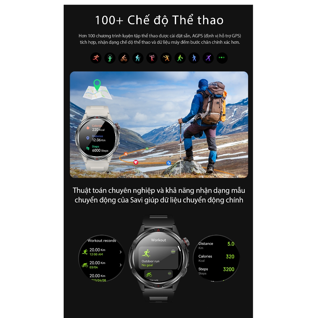 AOLON TETRA R4 đồng hồ thông minh Bluetooth | AGPS | Strava | AMOLED | bộ sản phẩm thời trang | BigBuy360 - bigbuy360.vn