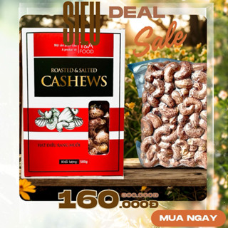  {CỒ} Hạt Điều Lụa Chân Không 500Gr 390hạt kg loại 1 rang muối loại 1 hạt điều còn vỏ lụa có hộp giấy quà tết-CHỢ HẠT T&A 