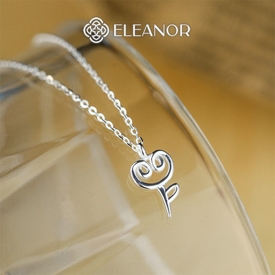Dây chuyền bạc nữ Eleanor Accessories hình hoa tulipbạc 925 phụ kiện trang sức vòng cổ 10250