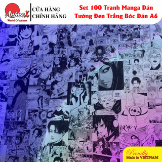  Combo 100 200 300 400 Tờ Manga Wall A6 Có Keo Set Tấm Hình Dán Tường Anime Trang Trí Bàn Học AnimeX 