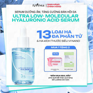 Tinh Chất Thuần Chay HA Siêu Vi Nano Cấp Nước Chuyên Sâu & Trẻ Hoá Da Isntree Ultra-low Molecular HA Serum 50ml