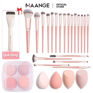 Bộ cọ makeup chuyên nghiệp MAANGE 20 cây kèm hộp 4 bông mút trang điểm 5748