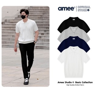 Áo Polo Len Dệt Kim  Unisex  Amee Studio Nam Nữ Chất Liệu Len Lông Thỏ /  Challenge
