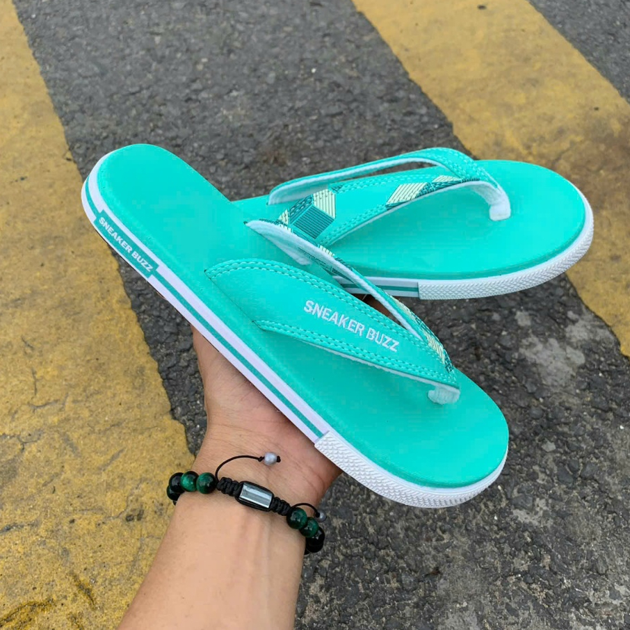 Chính Hãng - Dép Sneaker Buzz Xanh Nhạt Hoạ Tiết
