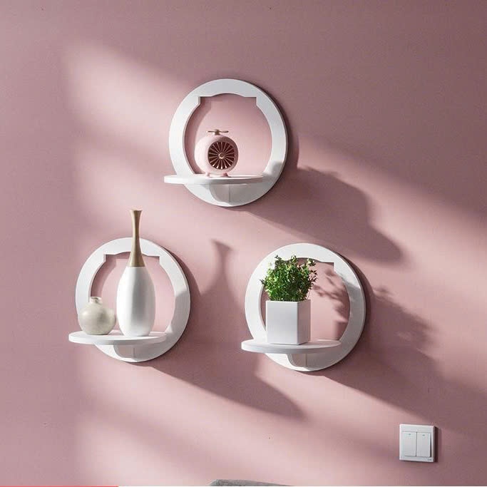 Kệ Trang Trí Dán Tường – Kệ Decor Phòng Khách, Không Cần Khoan, Chống Nước