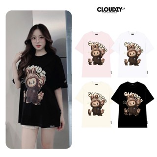 Áo phông nữ nam local brand CLOUDZY unisex tay lỡ thun form rộng teen cổ tròn đen oversize LABUBU