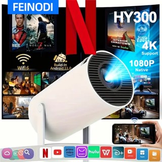 FEINODI Máy chiếu mini di động Android 13 xoay tự do 180°, kết nối WiFi, màn hình hiển thị 4K siêu rõ nét