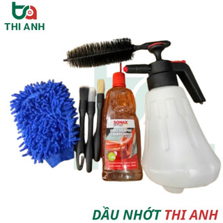 Combo RỬA XE Chuyên Dụng, Rửa Xe Sonax Kèm Bình Bọt Tuyết, Combo Rửa Xe Đầy Đủ