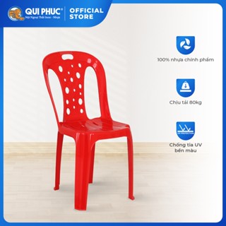 Ghế nhựa tựa lưng Oval QUI PHÚC, size lớn, combo 4,6,10 ghế, hiện đại, tiện lợi, chống trượt, ghế ngồi chắc chắn