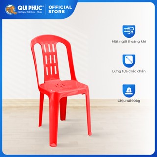  Ghế nhựa tựa lưng Viva QUI PHÚC size lớn combo 4,6,10 ghế hiện đại tiện lợi chống trượt chắc chắn an toàn 