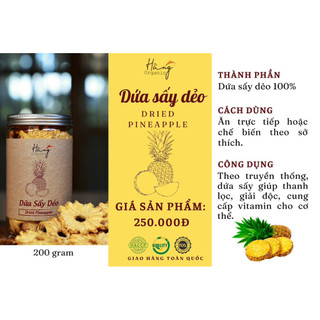 Dứa Hữu Cơ Sấy Dẻo Karose 200gr - tiêu chuẩn PGS