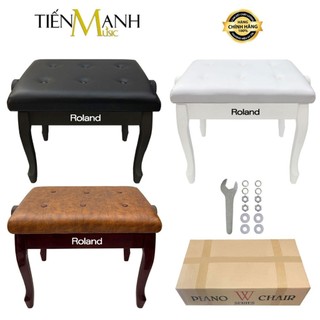 [Logo Roland] Ghế Gỗ Đệm Xoay Nâng Tăng Hạ Chiều Cao Chuyên Dụng Chơi Đàn Piano, Organ