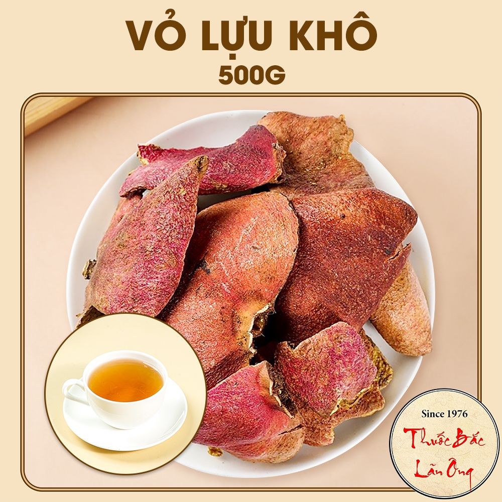 Vỏ lựu khô 500g, thạch lựu bì, thơm, sạch, hỗ trợ kháng khuẩn, tốt cho tiêu hóa - Lãn ông