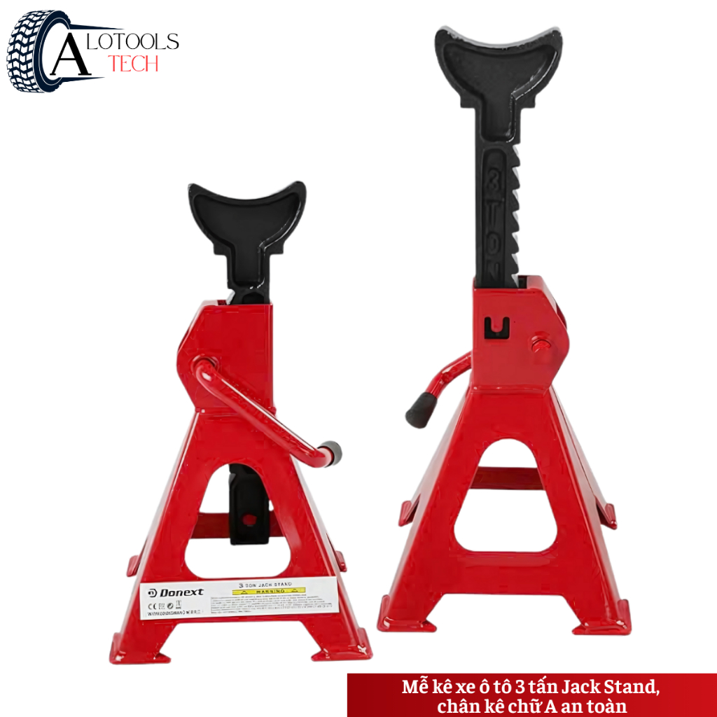 Mễ kê xe ô tô 3 tấn Jack Stand, chân kê chữ A an toàn chất lượng cho garage ô tô