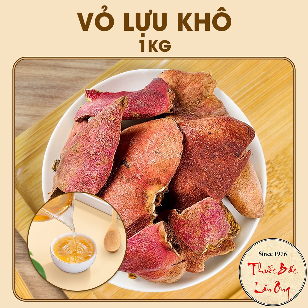 Vỏ lựu khô 1kg, thạch lựu bì, thơm, sạch, hỗ trợ kháng khuẩn, tốt cho tiêu hóa - Lãn ông
