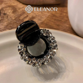 Kẹp tóc nữ càng cua Eleanor Accessories viền tròn trơn kẹp tóc đính đá phụ kiện tóc 7908