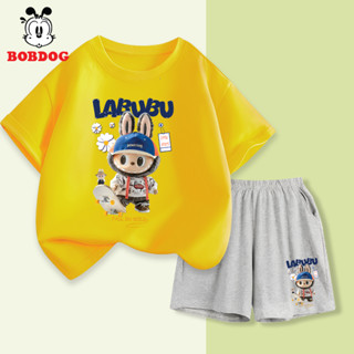 Bộ LABUBU bé trai BOBDOG , áo cộc quần thun cotton mới -CD-KS42 cho bé