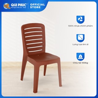 Ghế nhựa tựa lưng Ruby QUI PHÚC, size lớn, combo 4,6,10 ghế, phù hợp gia đình, nhà hàng, quán ăn, chân chống trượt