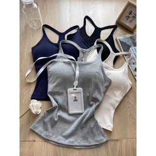   Bigsize 55-100kg  Áo 2 dây ôm body gân mịn cổ vuông cực tôn dáng 