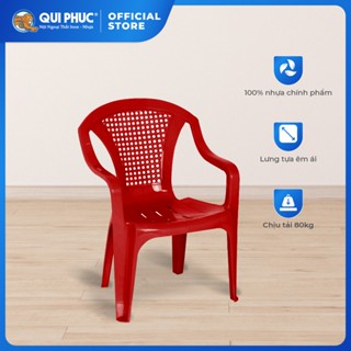 Ghế nhựa tựa lưng QUI PHÚC, combo 4,6,10 ghế, lưng lưới, an toàn, chắc chắn, tiện lợi, chống trượt, thoải mái