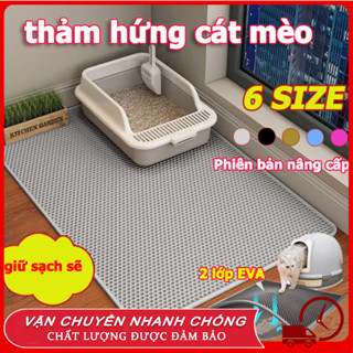  thảm hứng cát mèo Chống văng cát nhiều size cho ngôi nhà sạch sẽ Chống bắn hai lớp Có thể rửa tái sử dụng 