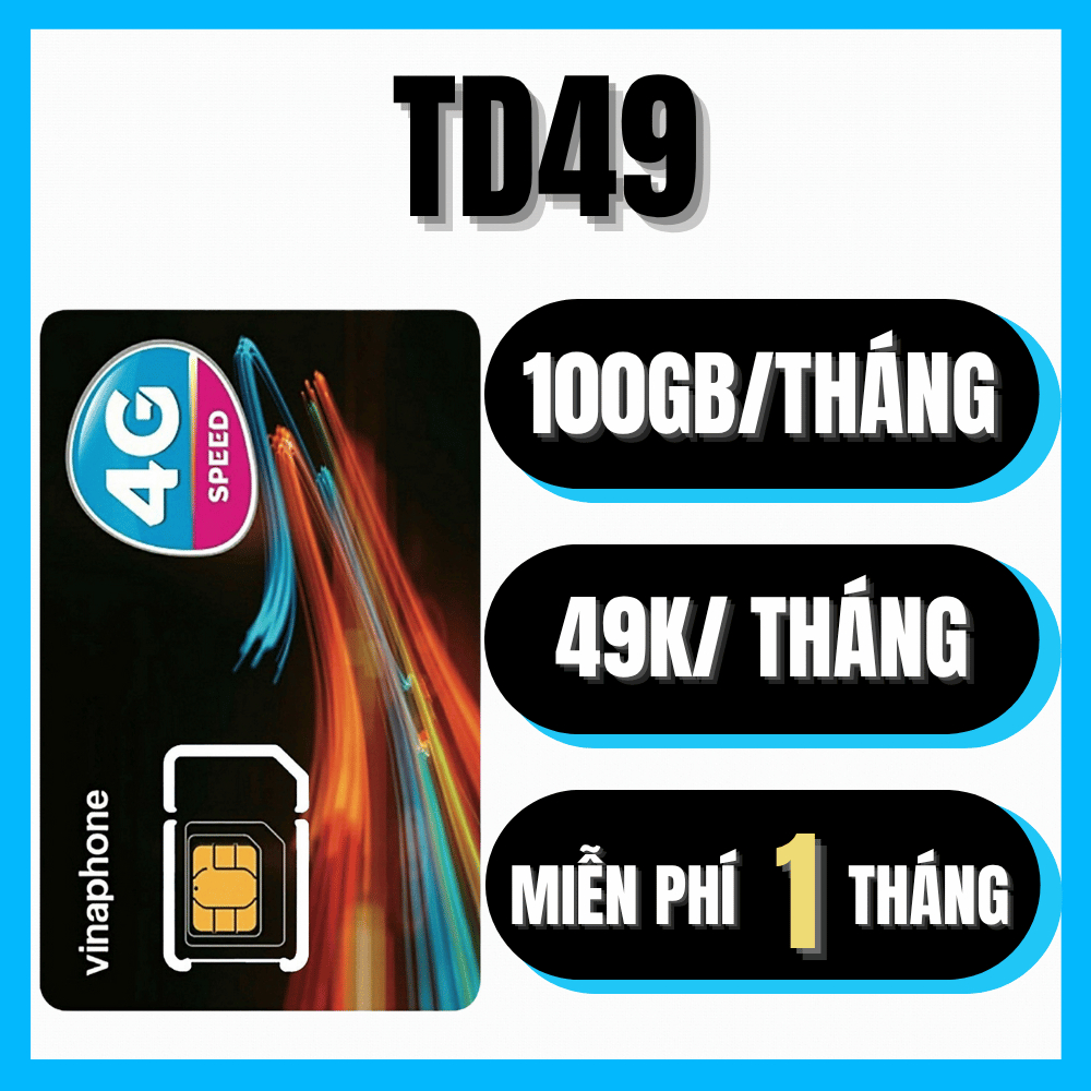 Tặng 1 Tháng Sim 5G Vinaphone Free Data Khủng  Vào Mạng Không Giới Hạn Mỗi Tháng Chỉ 49K - TD49