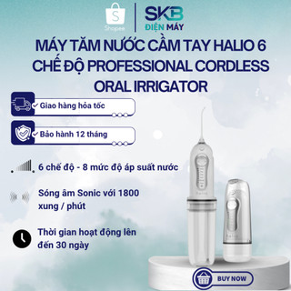 Máy Tăm Nước Cầm Tay 6 Chế Độ Halio Professional Cordless - Công nghệ Sóng Âm Sonic - Pin 25 Ngày